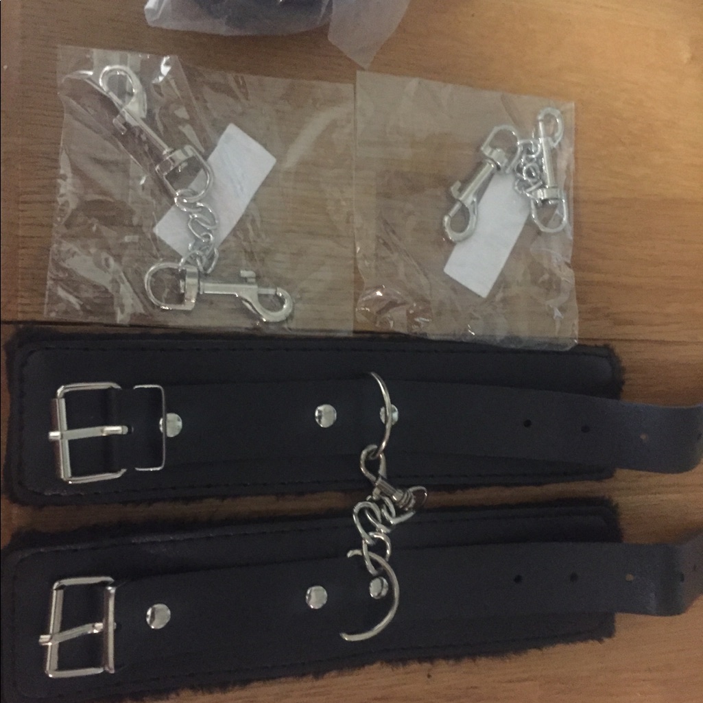 Fur Lined Cuffs Bracelets With Additional Clips